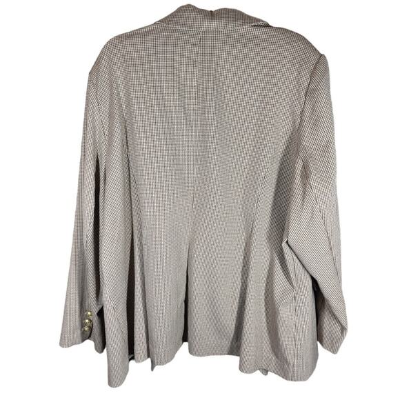 Lane Bryant Womens Bryant Blazer 28 Brown Houndstooth Gold Buttons NWT Academia - Picture 2 of 10